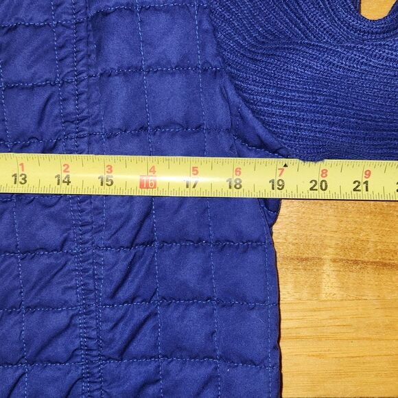 Blue Willi's Dark Blue Button-up Jacket Women's Size L Coat Cotton Knit - Picture 10 of 10